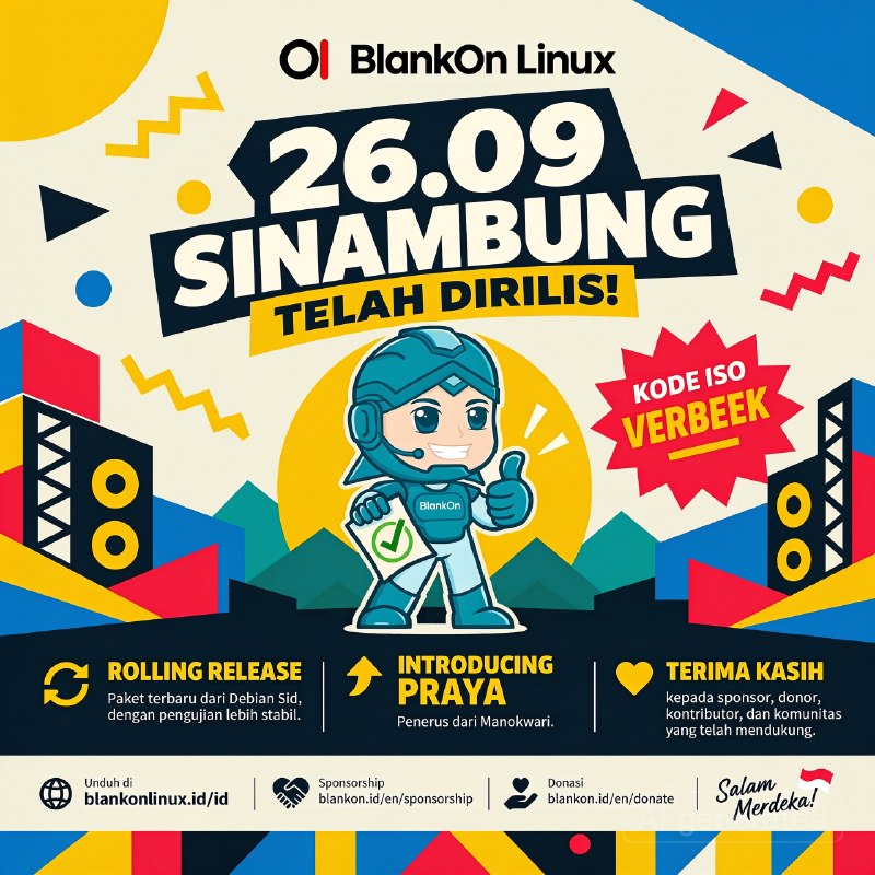 BlankOn Linux 26.09 Sinambung release poster